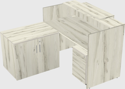 L-shaped modular reception