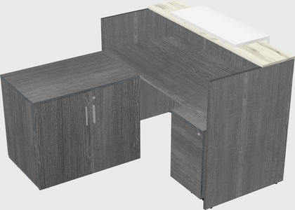 L-shaped modular reception