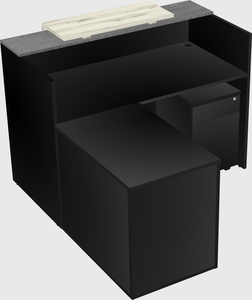 L-shaped modular reception