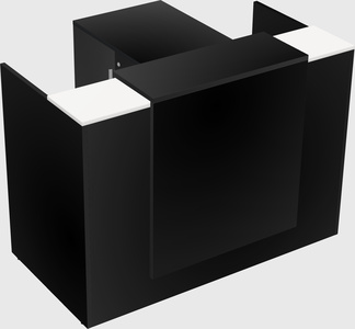 L-shaped modular reception