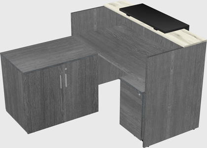 L-shaped modular reception