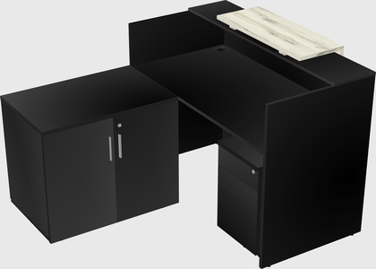 L-shaped modular reception