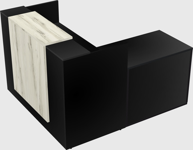 L-shaped modular reception