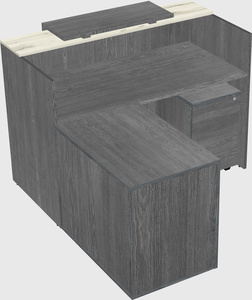 L-shaped modular reception