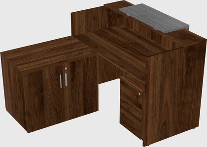L-shaped modular reception