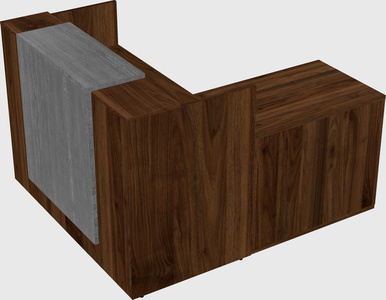L-shaped modular reception