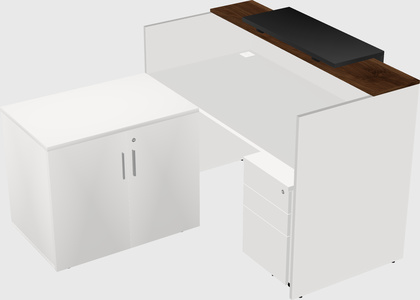 L-shaped modular reception