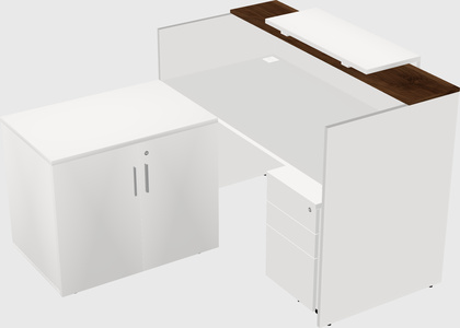 L-shaped modular reception
