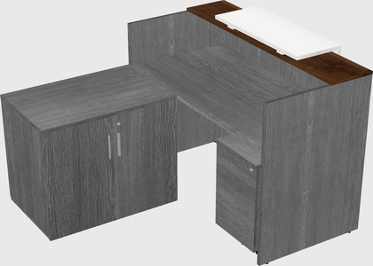 L-shaped modular reception