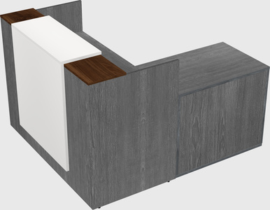 L-shaped modular reception