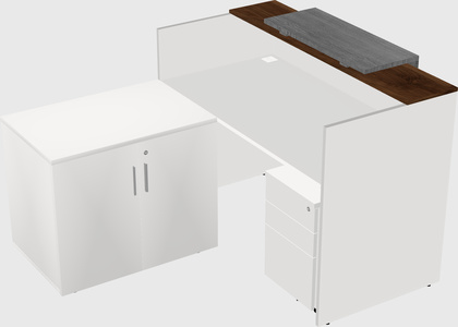 L-shaped modular reception