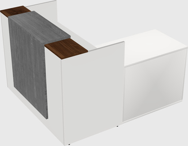 L-shaped modular reception