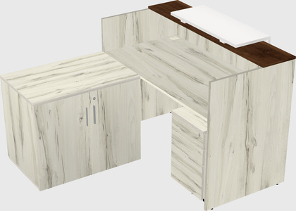 L-shaped modular reception