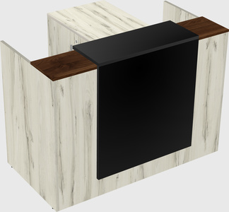 L-shaped modular reception