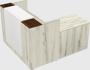 L-shaped modular reception