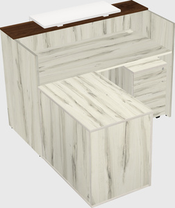 L-shaped modular reception