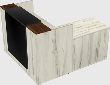 L-shaped modular reception