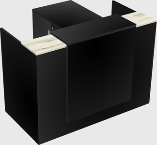 L-shaped modular reception