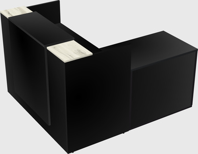 L-shaped modular reception