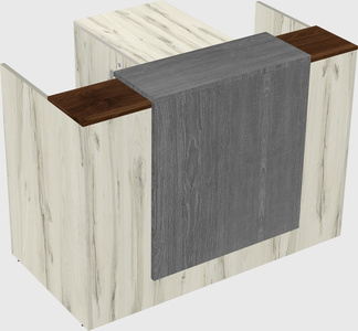 L-shaped modular reception