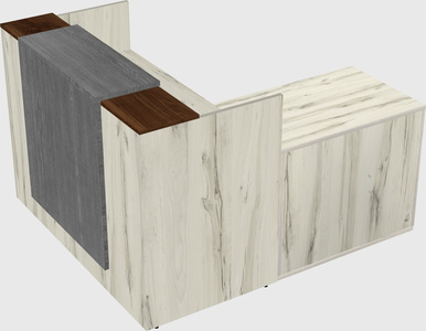 L-shaped modular reception
