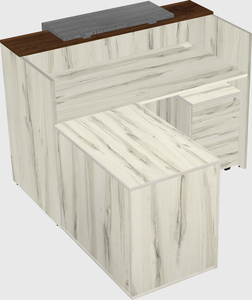 L-shaped modular reception