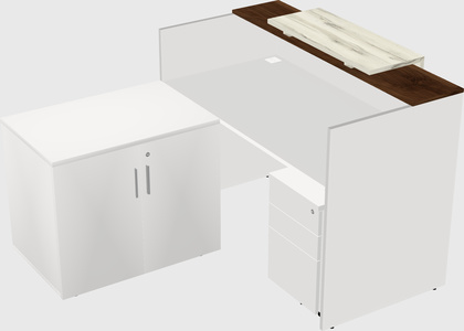 L-shaped modular reception