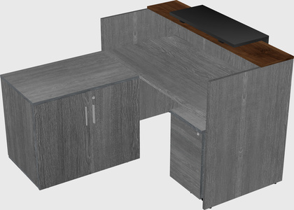 L-shaped modular reception