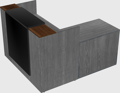 L-shaped modular reception