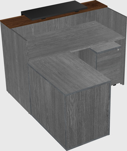 L-shaped modular reception