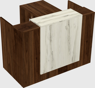 L-shaped modular reception