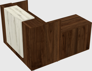 L-shaped modular reception