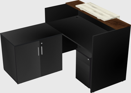 L-shaped modular reception