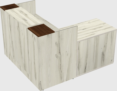 L-shaped modular reception