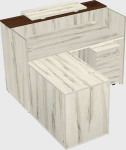 L-shaped modular reception