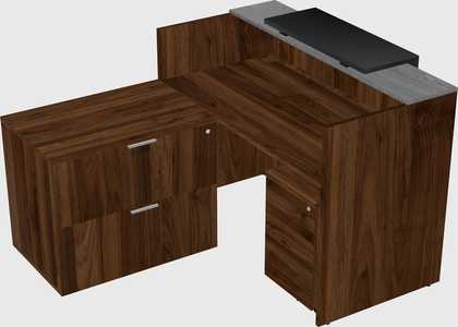 L-shaped modular reception