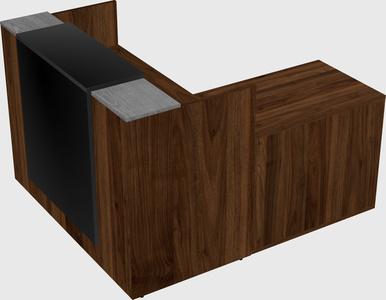 L-shaped modular reception