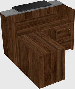 L-shaped modular reception