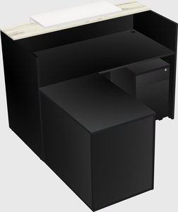 L-shaped modular reception