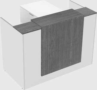 L-shaped modular reception