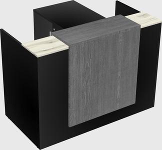L-shaped modular reception