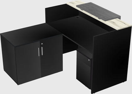 L-shaped modular reception