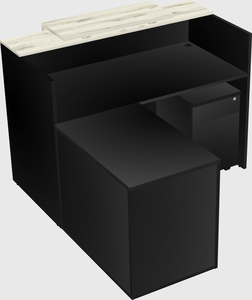 L-shaped modular reception