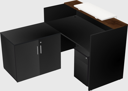L-shaped modular reception