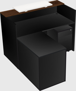 L-shaped modular reception
