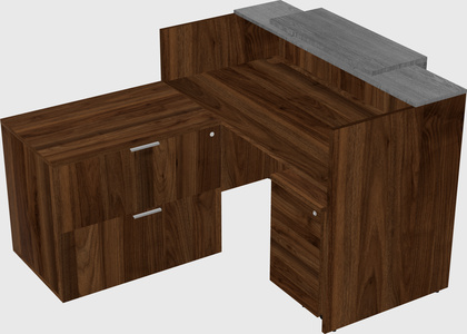 L-shaped modular reception