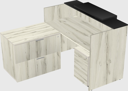 L-shaped modular reception