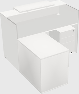 L-shaped modular reception