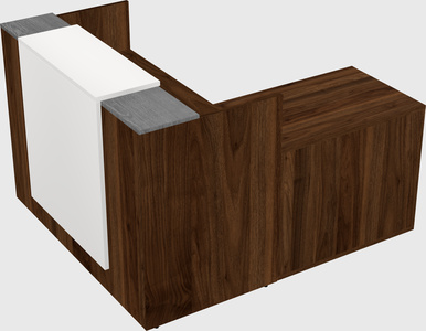L-shaped modular reception