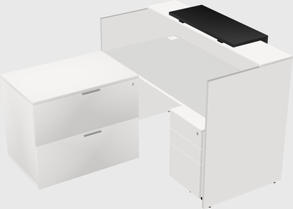 L-shaped modular reception